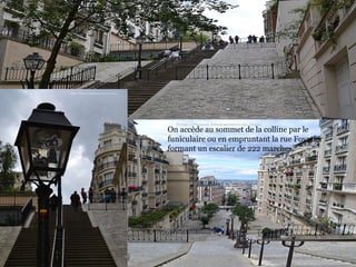 On accède au sommet de la colline par le 
funiculaire ou en empruntant la rue Foyatier 
formant un escalier de 222 marches.
 