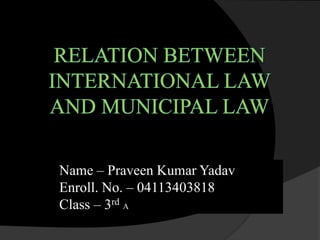 Name – Praveen Kumar Yadav
Enroll. No. – 04113403818
Class – 3rd A
 