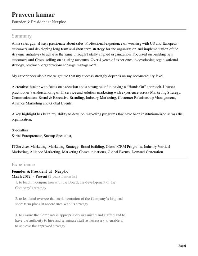 Praveen Kumar - Founder & President at Nexploc