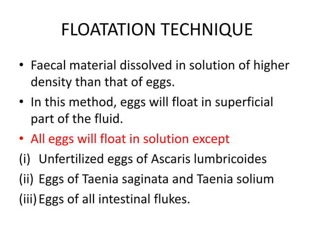 STOOL CONCENTRATION METHODS | PPTX | First Aid | Injuries