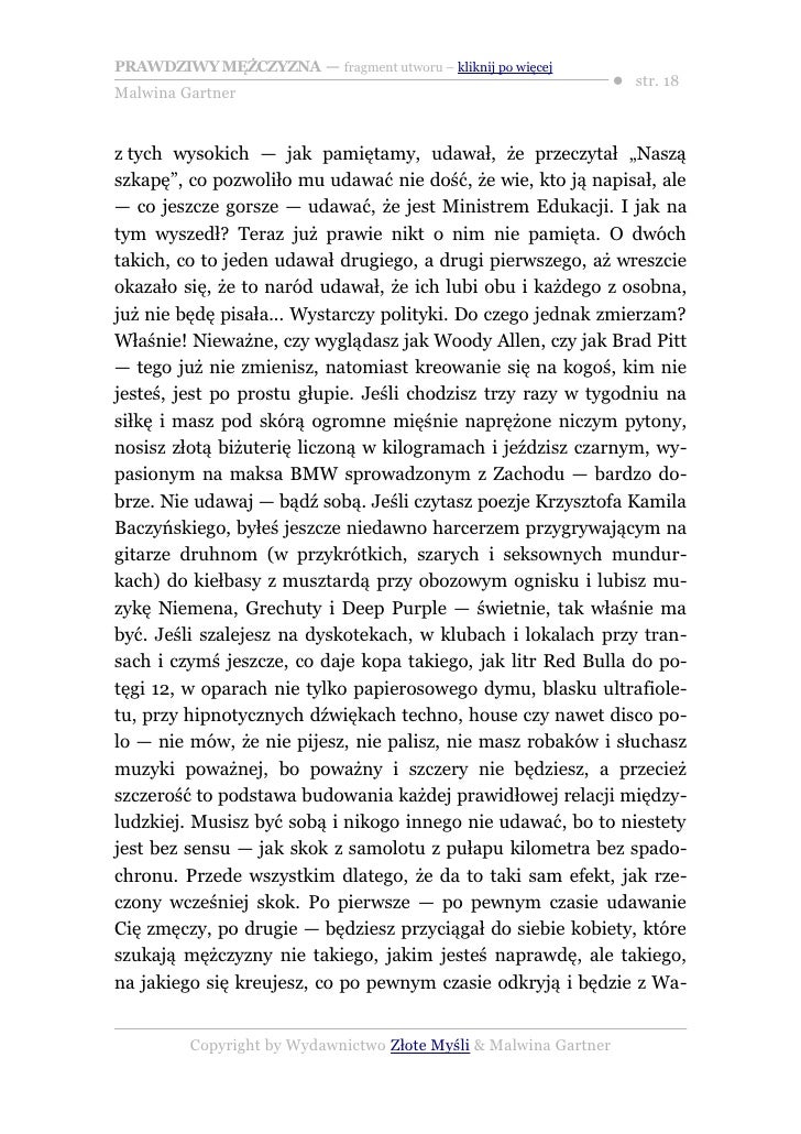 Sposoby poznania prawdziwego mężczyzny