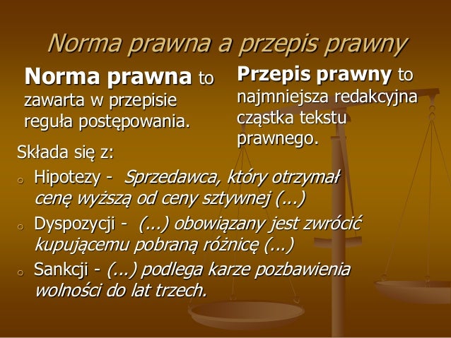 Norma Prawna A Przepis Prawny - Prawo i jego funkcje