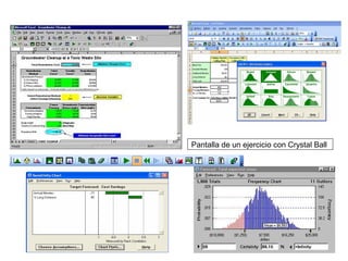 Pantalla de un ejercicio con Crystal Ball
 