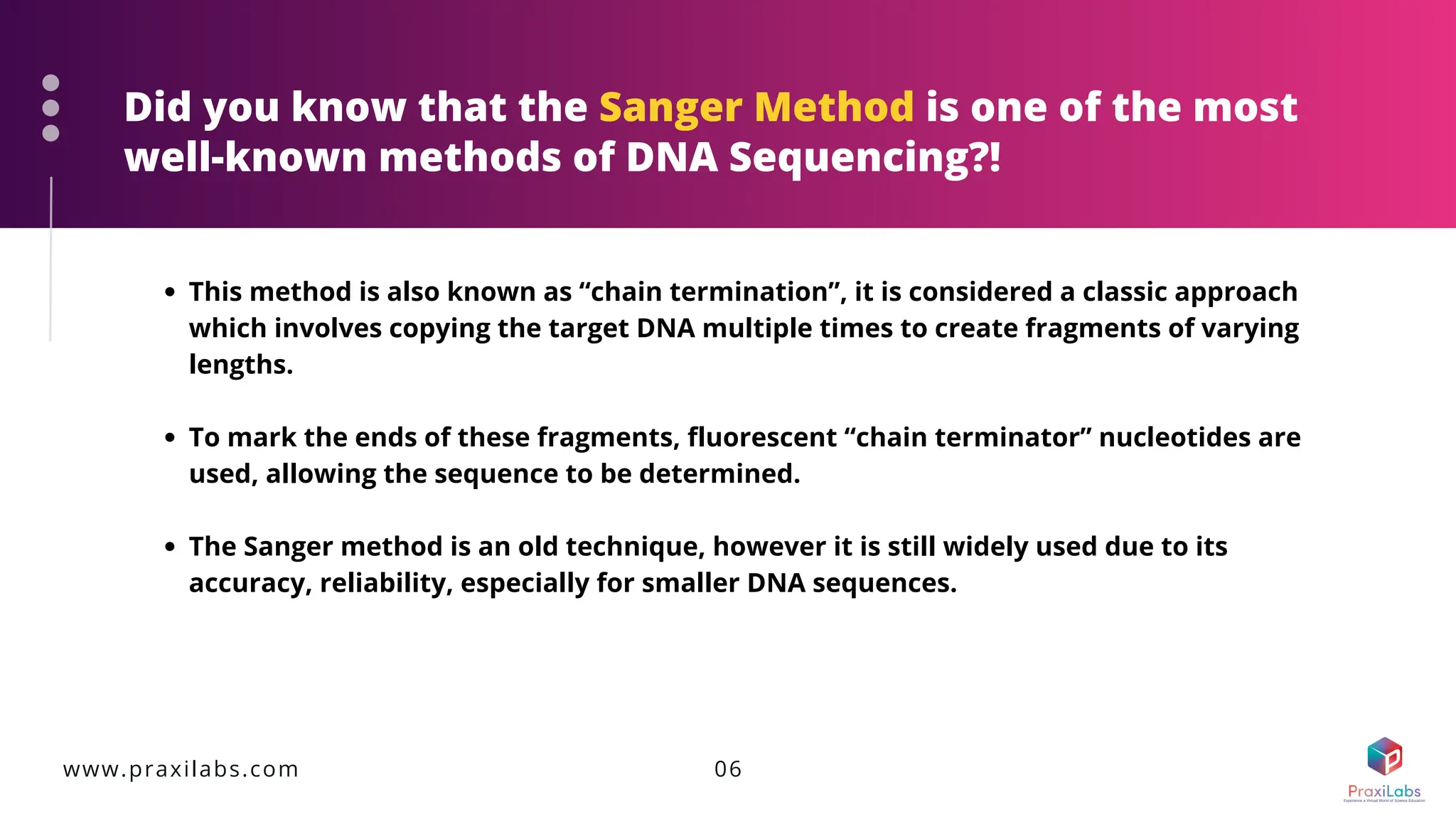 PraxiLabs- A Deep Dive into DNA Sequencing: Methods and Applications | PDF