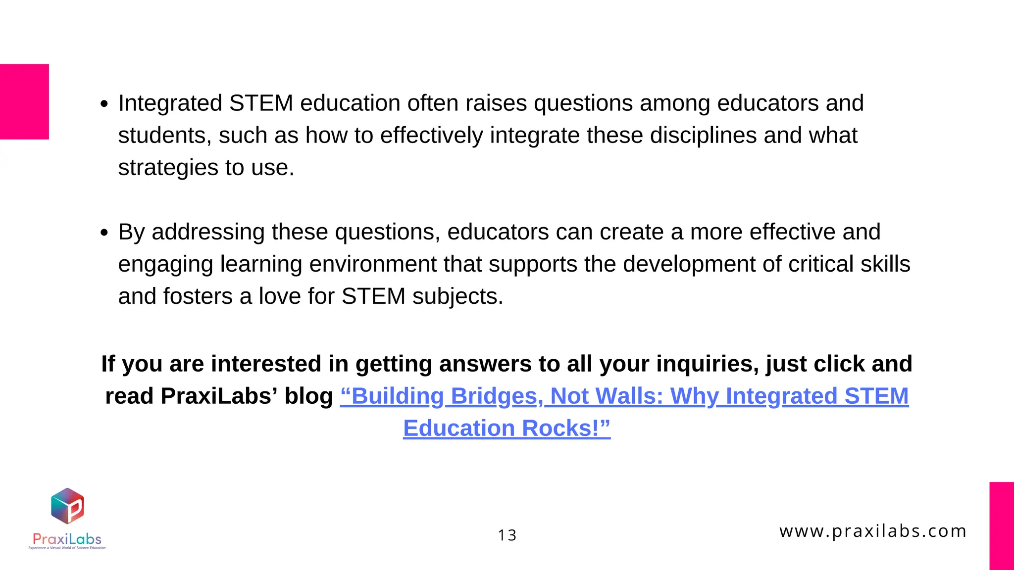 Praxilabs Praxilabs Building Bridges Not Walls Why Integrated Stem