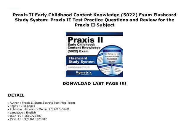 Praxis II Early Childhood Content Knowledge (5022) Exam Flashcard Study ...