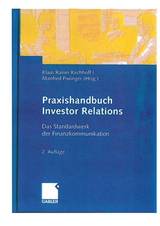 Investor relations Praxishandbuch: Bewertung immaterieller Vermögenswerte