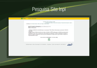 Pesquisa Site Inpi 
 