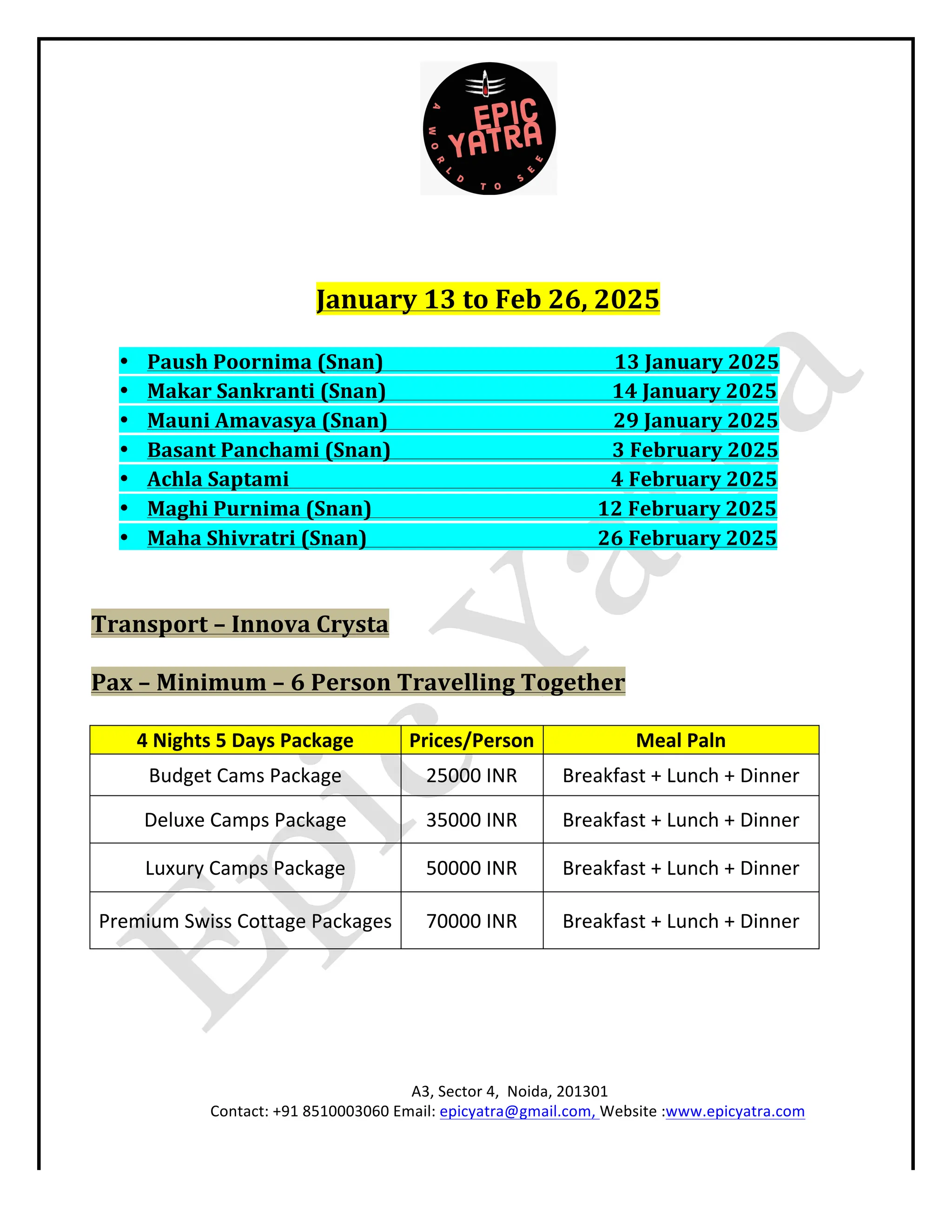 Prayagraj Kumbh Mela Tour Package 2025.pdf