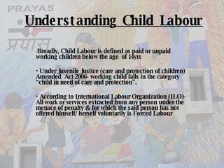 Understanding Child Labour ,[object Object],[object Object],[object Object]