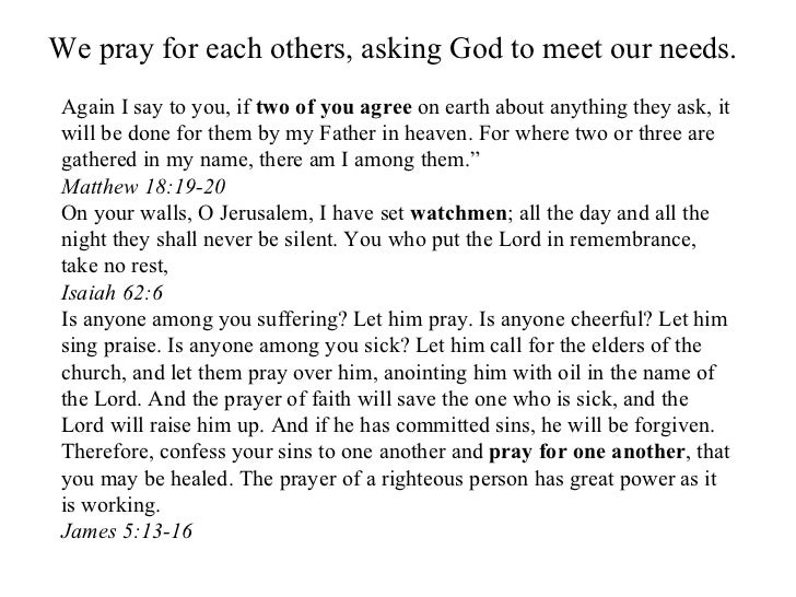 Power of intercessory prayer