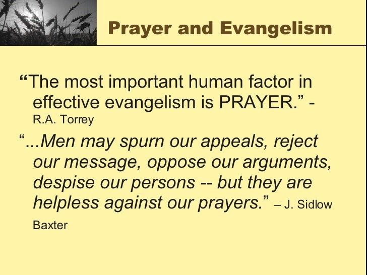 Prayer And Evangelism 1