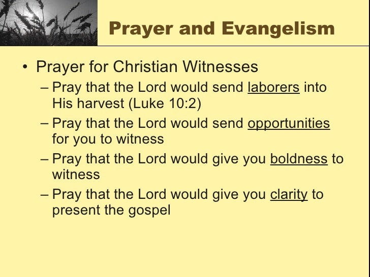 Prayer And Evangelism 1