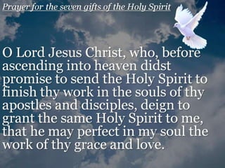 Prayer for the 7 gifts of the Holy Spirit