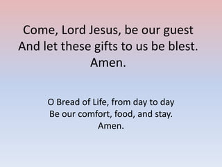 Grace Prayer Examples