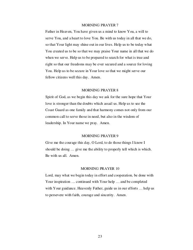 Prayer Of Invocation Examples