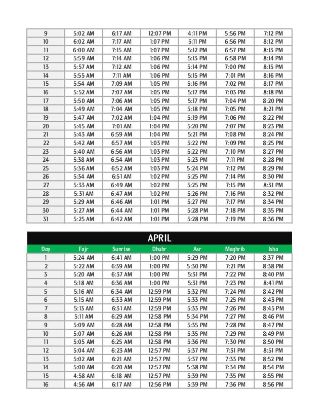 Prayer Times Nyc Usa