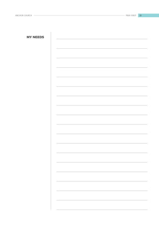 MY NEEDS
35
ANCHOR CHURCH PRAY FIRST
 