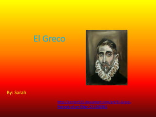 El Greco

By: Sarah
http://center555.deviantart.com/art/El-GrecoPortrait-of-an-Elder-211430361

 
