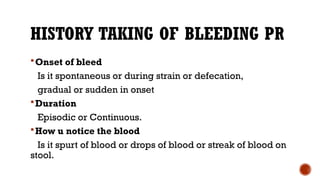 PR bleed by Dr. Arfa Mahmood. Includes types and treaments. | PPTX
