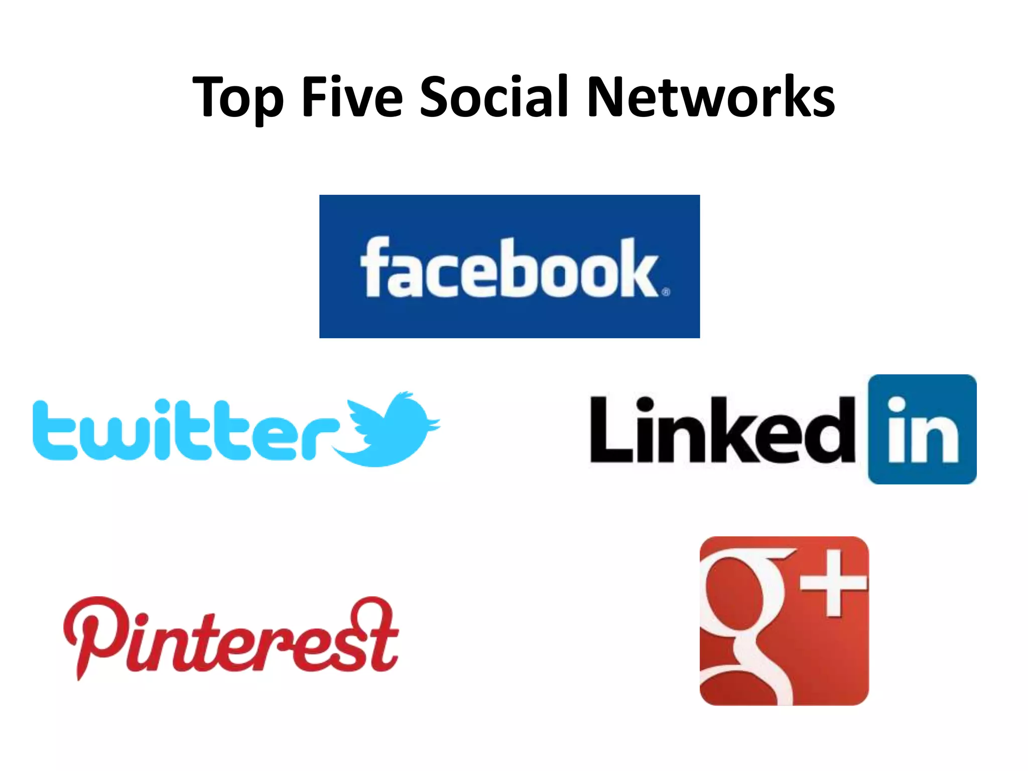 Top Five Social Networks
 