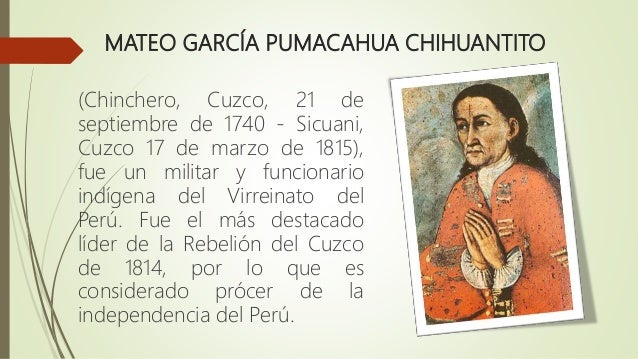 Mateo Garc a Pumacahua Chihuantito - Prceres Y Precursores 14 638 
