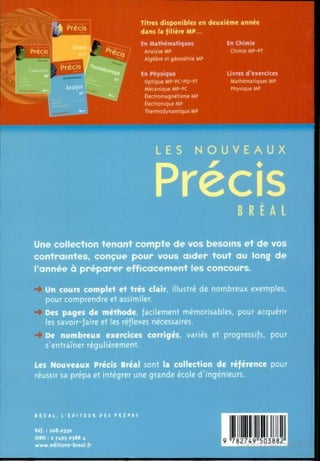 Précis algèbre et géométrie mp