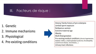 III. Facteurs de risque :
 