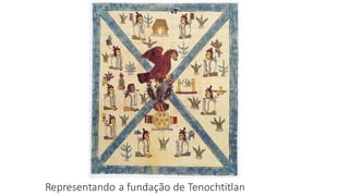 Representando a fundação de Tenochtitlan
 