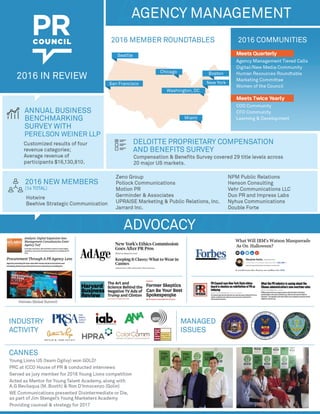PR Council's 2016 End of Year Infographic