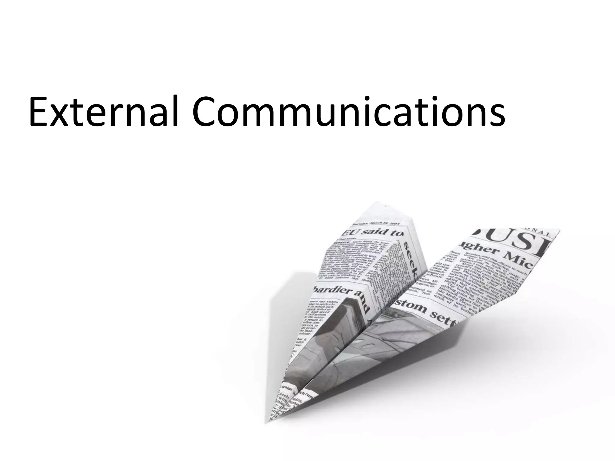External Communications 