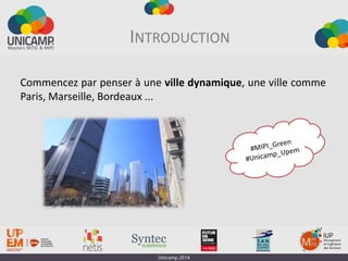 INTRODUCTION
Commencez par penser à une ville dynamique, une ville comme
Paris, Marseille, Bordeaux ...
 