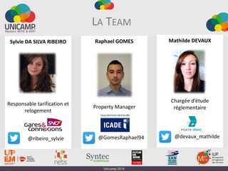 LA TEAM
Property Manager
@GomesRaphael94
Raphael GOMES
Chargée d’étude
réglementaire
@devaux_mathilde
Mathilde DEVAUX
Responsable tarification et
relogement
@ribeiro_sylvie
Sylvie DA SILVA RIBEIRO
 