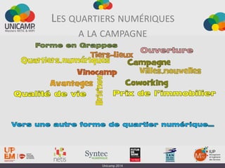 LES QUARTIERS NUMÉRIQUES
A LA CAMPAGNE
 