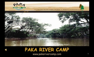 PAKA RIVER CAMP
  www.pakarivercamp.com   1
 