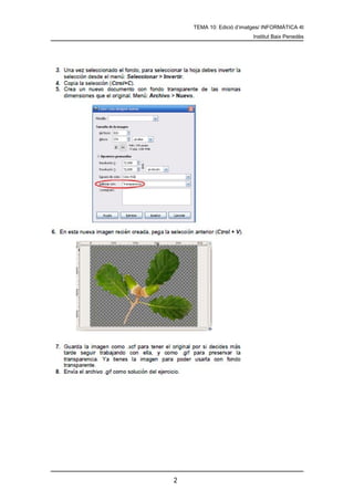 TEMA 10: Edició d’imatges/ INFORMÀTICA 4t
                          Institut Baix Penedès




2
 