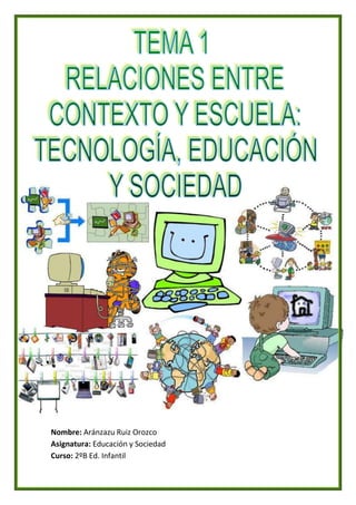 Nombre: Aránzazu Ruiz Orozco
Asignatura: Educación y Sociedad
Curso: 2ºB Ed. Infantil
 