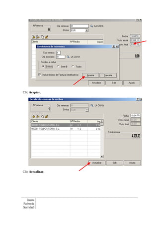 Clic Aceptar.




Clic Actualizar.




   Juana
Palencia
Sarrión3
 