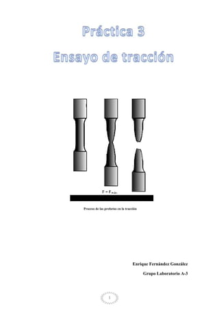 Proceso de las probetas en la tracción

Enrique Fernández González
Grupo Laboratorio A-3

1

 