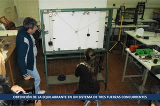 OBTENCIÓN DE LA EQUILABRANTE EN UN SISTEMA DE TRES FUERZAS CONCURRENTES

 