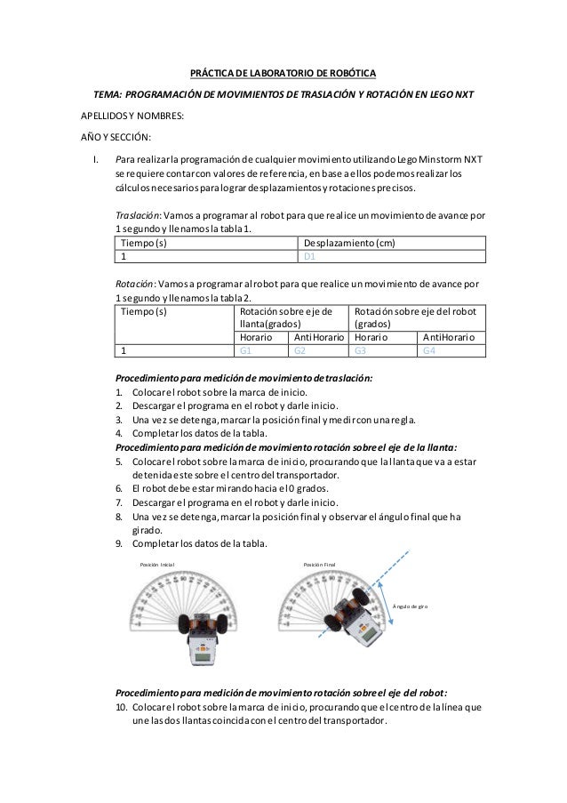 Practica De Laboratorio De Robotica4to