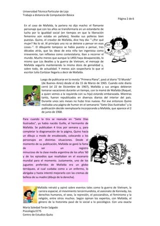 Los orígenes e historia de Mafalda