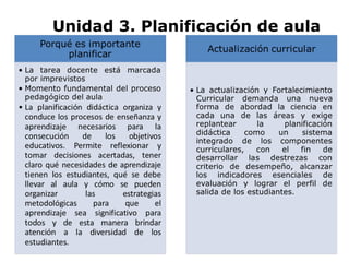 Unidad 3. Planificación de aula 