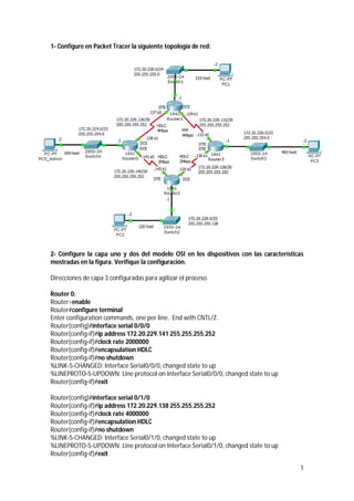 Osi Command Hand Off Packet Enrutamiento estático pràctica 2 sol | PDF