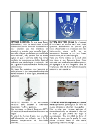 Práctica materiales de laboratorio | PDF