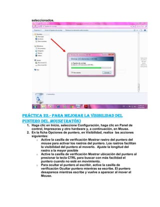 Prácticas  de  windows xp