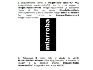 Práctica texto de fuego