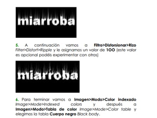 Práctica texto de fuego