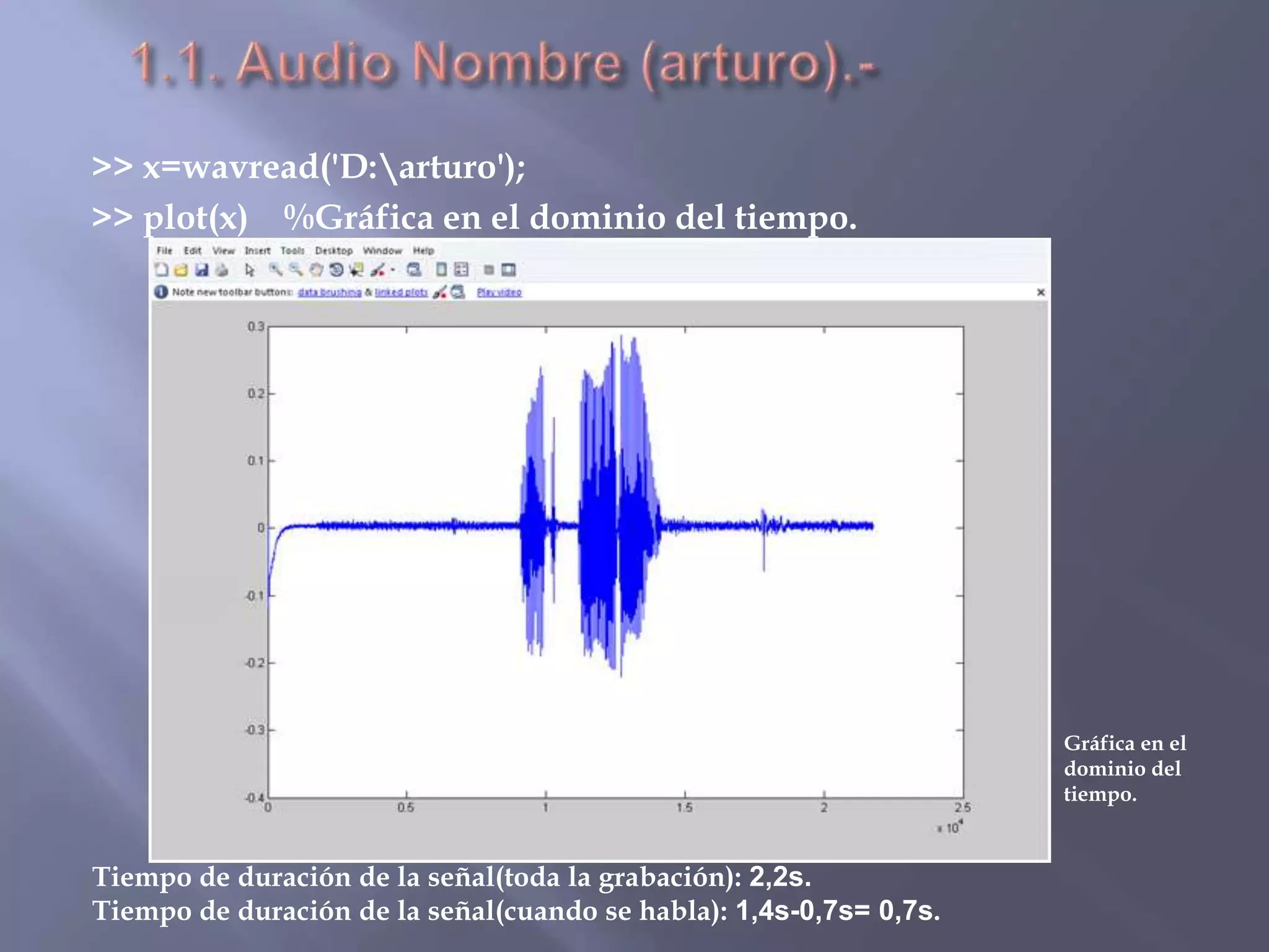 Práctico 1 análisis espectral usando matlab de arturo | PPT