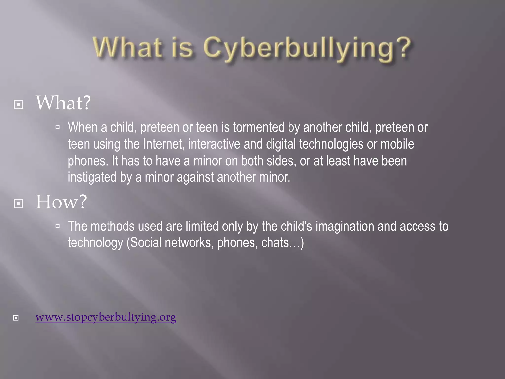 Pr cyberbullying campaign powerpoint | PPTX